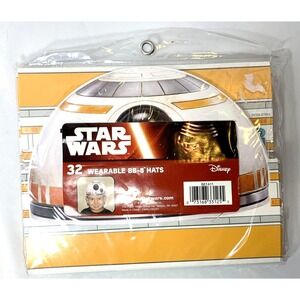 Disney Star Wars Kids Birthday Party Hats BB-8  NEW 32‎ Pack SEALED